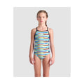 Arena Girl's Racing Stripe Lightdrop Back One Piece Swimsuit  Girls One Piece  Arena