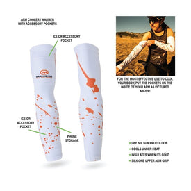 Orange Mud Arm Cooler Sleeve for Run And Ride  Arm Sleeve  Orange Mud