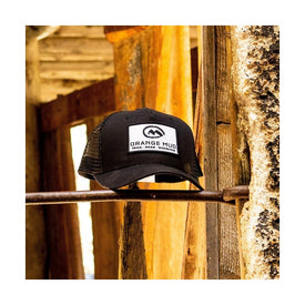Orange Mud 5 Panel Black Trucker Hat    Orange Mud