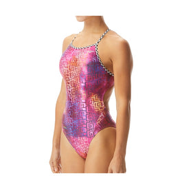The Finals Women's Templed Foil Funnies Wingback Swimsuit  One Piece Swimsuits  The Finals