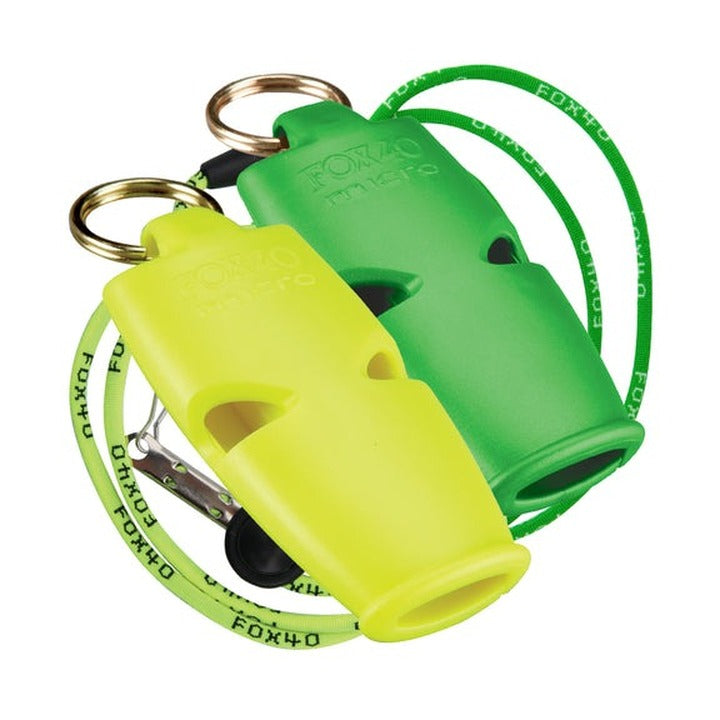Fox 40 Micro Whistle 2-Pack With 2 Breakaway Lanyards  Whistles  Fox 40