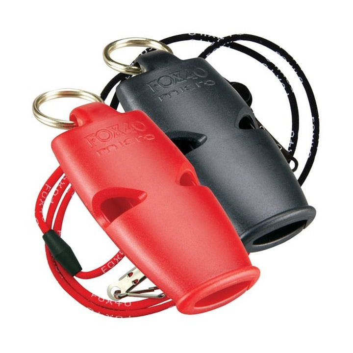 Fox 40 Micro Whistle 2-Pack With 2 Breakaway Lanyards  Whistles  Fox 40