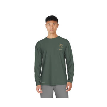 Nike Luxe Letter Men's Long Sleeve Hydroguard Shirt  Long Sleeve Rash Guard  Nike