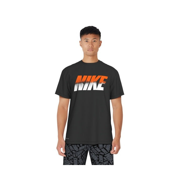Nike Men's Block Fade Short Sleeve Hydroguard Shirt  Short Sleeve Rash Guard  Nike