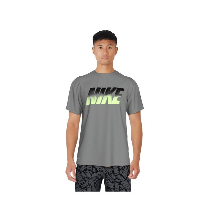 Nike Men's Block Fade Short Sleeve Hydroguard Shirt  Short Sleeve Rash Guard  Nike