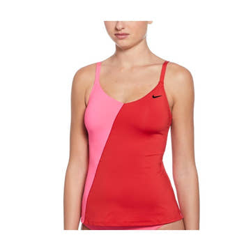 Nike Women's Colorblock V-Neck Tankini  Women's Tankini Top  Nike