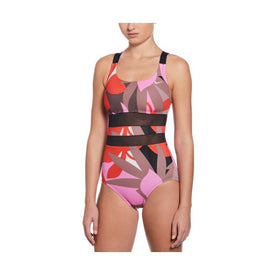 Nike Women's Jungle Floral V-Back One Piece Swimsuit  One Piece Swimsuits  Nike