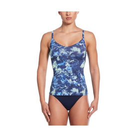Nike Women's Floral Tie Dye V-Neck Tankini  Women's Tankini Top  Nike