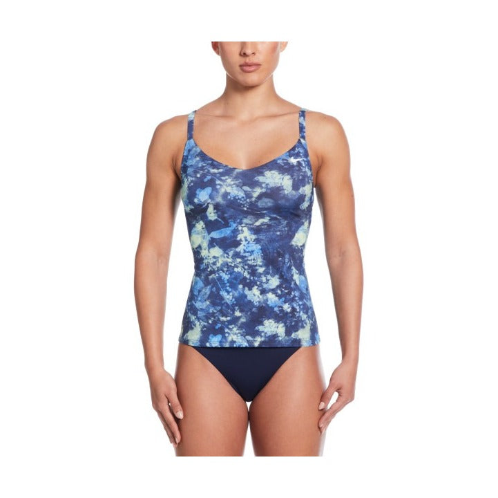 Nike Women's Floral Tie Dye V-Neck Tankini  Women's Tankini Top  Nike