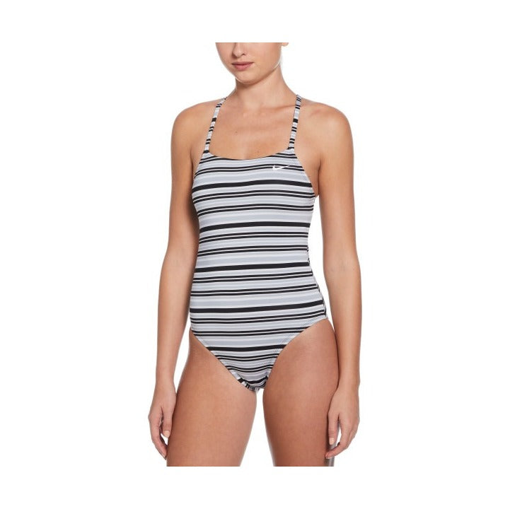 Nike Off Stripe Women's Lace-Up One Piece Swimsuit  One Piece Swimsuits  Nike
