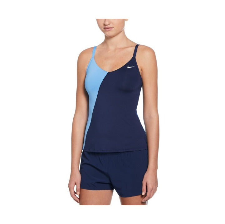 Nike Women's Colorblock V-Neck Tankini  Women's Tankini Top  Nike