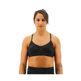 TYR Women's Base Kinetic V-Neck Sports Bra - Blackout Camo  Bikini Top  Tyr