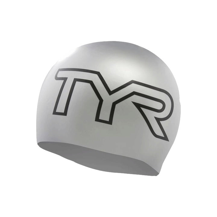 TYR Adult Silicone Swim Cap - Large Logo  Swim Caps  Tyr