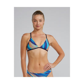 TYR Women's Durafast Elite Triangle Tieback Top  - Riptidal  Bikini Top  Tyr