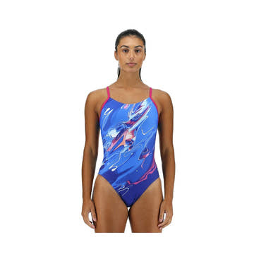 TYR Women's Abstract Cutoutfit One Piece Swimsuit  One Piece Swimsuits  Tyr