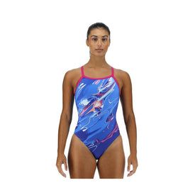 TYR Women's Abstractai Durafast Elite Diamondfit One Piece Swimsuit  One Piece Swimsuits  Tyr