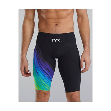 TYR Men's Venzo Technical High Waist Jammer - Lime/Navy Non PFAS  Technical Jammer  Tyr