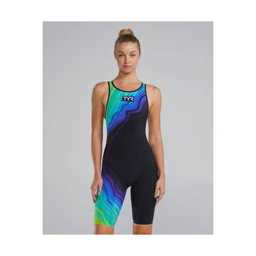 TYR Women's Technical Suit Venzo Open Back - Volconyx - Non PFAS  Technical Swimsuit  Tyr