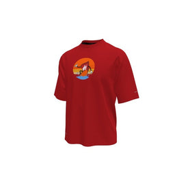 Nike Boys Short Sleeve Hydroguard - Sunset Surf  Short Sleeve Rash Guard  Nike