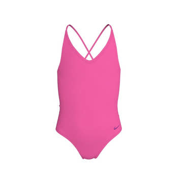 Nike Essential Big Girls' Lace-Up One Piece Swimsuit  Girls One Piece  Nike
