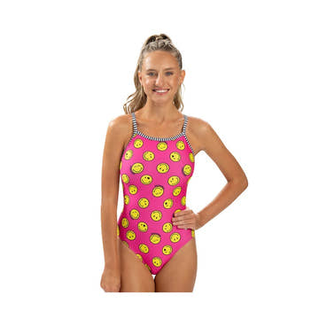Dolfin Womens Uglies SmileyWorld V-Back One Piece Swimsuit  One Piece Swimsuits  Dolfin