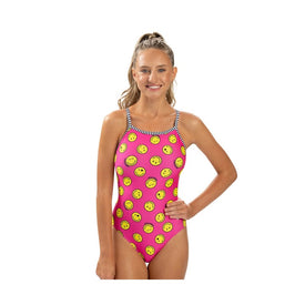 Dolfin Womens Uglies SmileyWorld V-Back One Piece Swimsuit  One Piece Swimsuits  Dolfin
