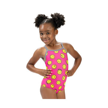 Little Dolfin Girls SmileyWorld One Piece Swimsuit  Girls One Piece  Dolfin