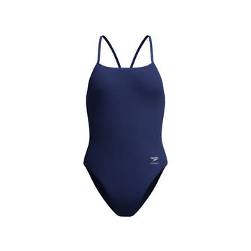 Speedo Women's Solid Turnback One Piece Swimsuit  Competition Swimsuits  Speedo