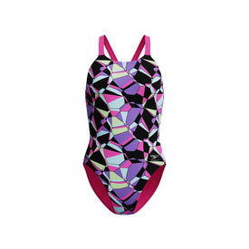 Speedo Women's Printed Leaderback One Piece Swimsuit  Competition Swimsuits  Speedo