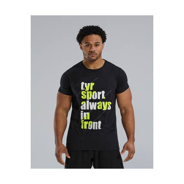 TYR Ultrasoft Men's Short Sleeve Graphic Tee - Attak Yellow A.I.F.  Shirts  Tyr