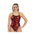 Dolfin Women's Reliance Zephyr Red V-Back One Piece Swimsuit  One Piece Swimsuits  Dolfin