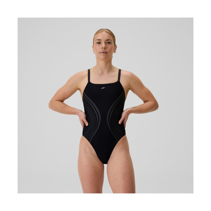 Speedo Women's Printed Active Back One Piece Swimsuit  One Piece Swimsuits  Speedo