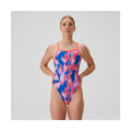 Speedo Women's Printed Turnback One Piece Swimsuit    Speedo