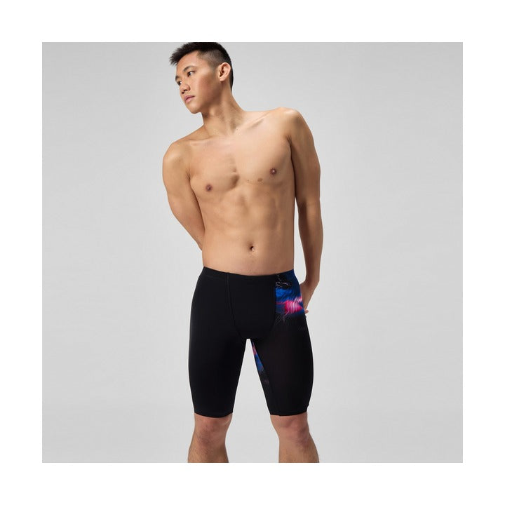 Speedo Men's Placement Printed Jammer Swimsuit    Speedo