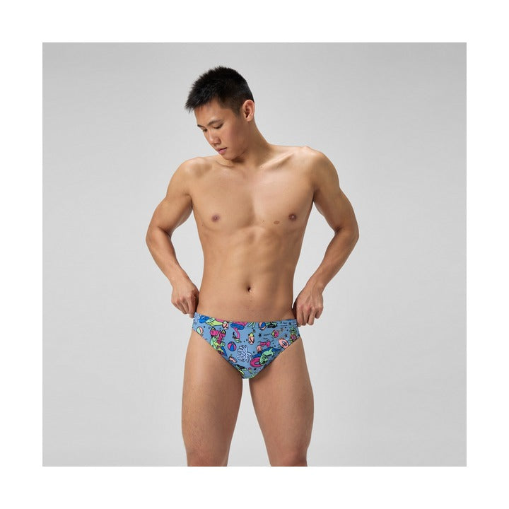 Speedo Men's Printed Brief Swimsuit    Speedo