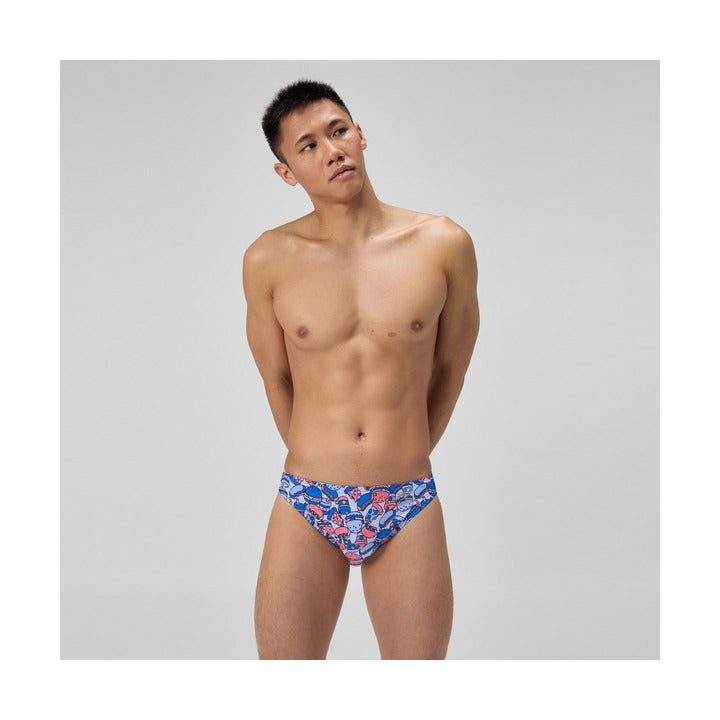 Speedo Men's Printed Brief Swimsuit    Speedo