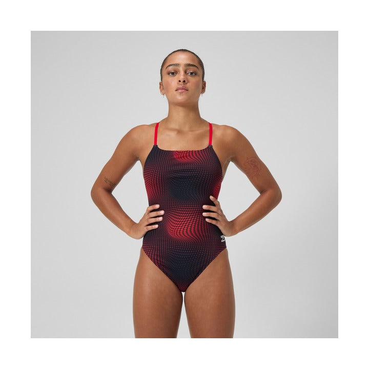 Speedo Women's Flow Strappy Crossback One Piece Swimsuit    Speedo
