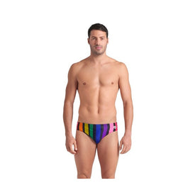 Arena Men's Painters Stripe Swim Briefs    Arena