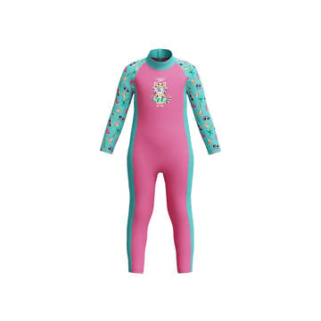 Speedo Girls Printed All-In-One Sun Rash Guard Swimsuit  Girls Rash Guard  Speedo