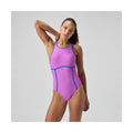 Speedo Women's Bound Crossback One Piece Swimsuit  One Piece Swimsuits  Speedo