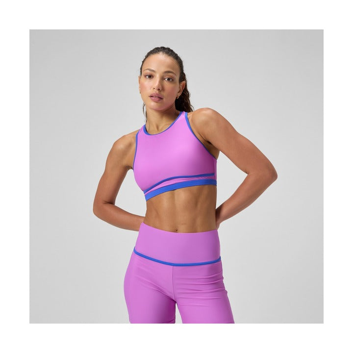 Speedo Women's Bound Highneck Crop Top Swimsuit  Crop Top  Speedo