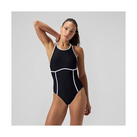 Speedo Women's Bound Crossback One Piece Swimsuit  One Piece Swimsuits  Speedo