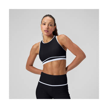 Speedo Women's Bound Highneck Crop Top Swimsuit  Crop Top  Speedo