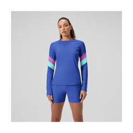Speedo Women's Colorblock Long Sleeve Rash Guard Swim Top  Long Sleeve Rash Guard  Speedo