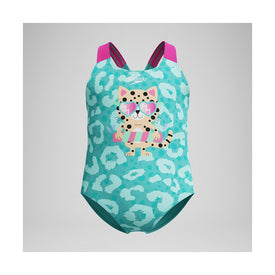 Speedo Girls Digital Printed One Piece Swimsuit    Speedo