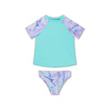 Speedo Girls Short Sleeve Rashguard Set  Girls Rash Guard  Speedo