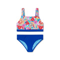 Speedo Print Tie Back Two Piece Swimsuit  Girls Bikini Set  Speedo