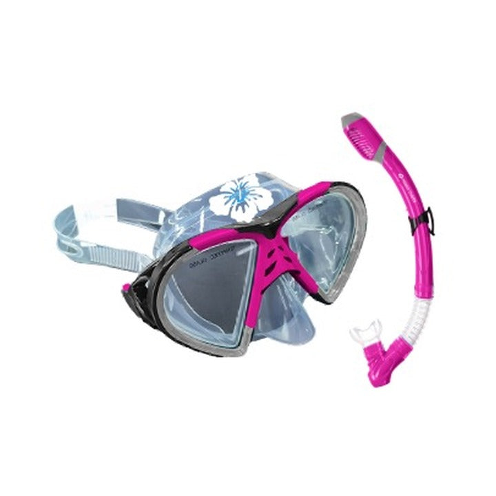 Hawaii Divers Adult Snorkel Combo Leilani  Snorkel Sets  CLEAR'R