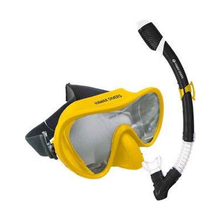 Hawaii Divers Adult Deep Sea Snorkel Combo Yellow
