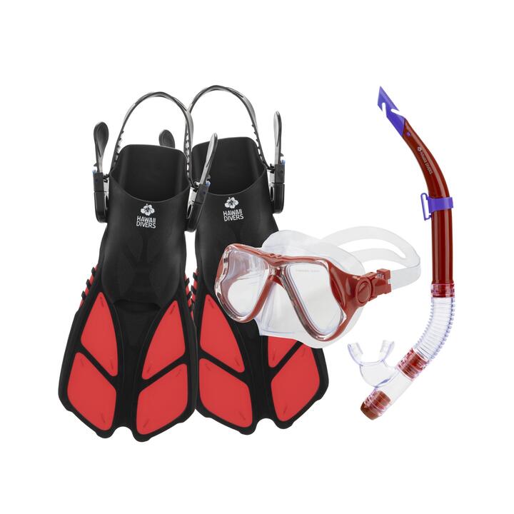 Hawaii Divers Adult Snorkel Set Manta Ray  Snorkel Sets  CLEAR'R